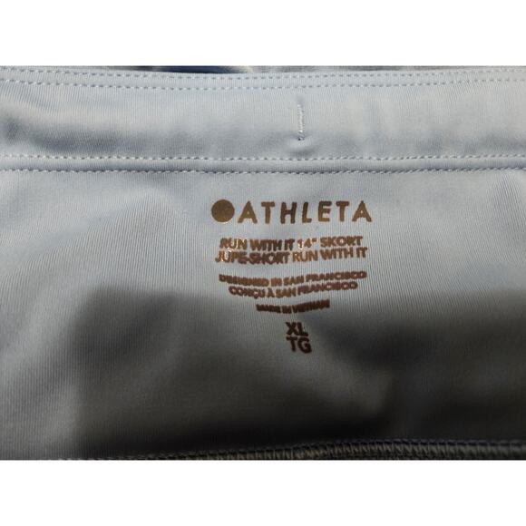 Athleta Run With It Skort 14" Womens XL Blue High Rise Sports Pickleball Tennis - Picture 5 of 6